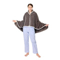 Chenille Sherpa Fleece Wearable Blanket, Comfy Poncho Throw With Buttons, Plush Sleeveless Blankets, For Women Cape Wrap Cover F