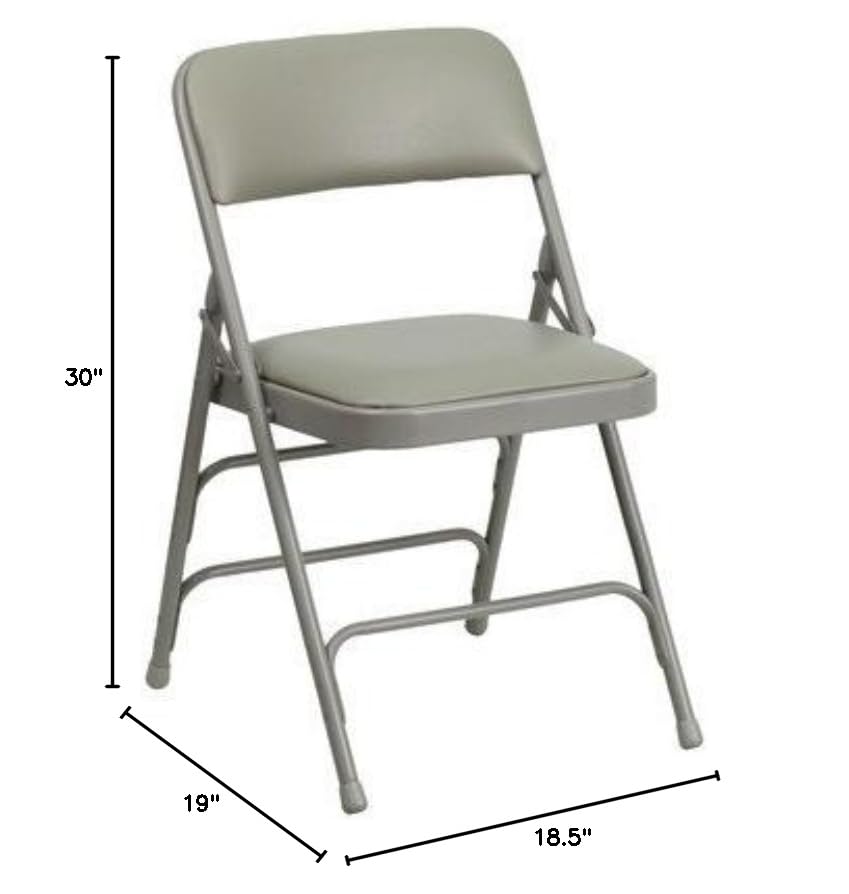 Hercules Series Folding Chair [Set Of 4] Finish: Gray