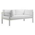 Pangea Home Cloud 25x65 Modern Aluminum Sofa in White Finish
