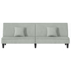 vidaXL Convertible Sofa Bed in Elegant Light Gray Velvet Material – Modern Design, Comfortable Seating by Day, Cozy Bed by Night.