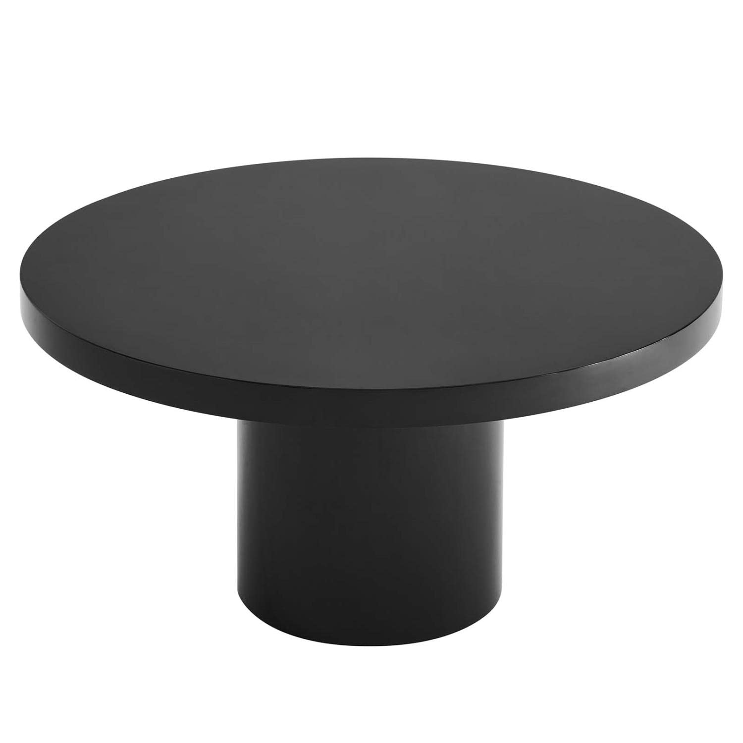 Modway Gratify 59&Quot; Round Mdf Wood Dining Table In Black Finish