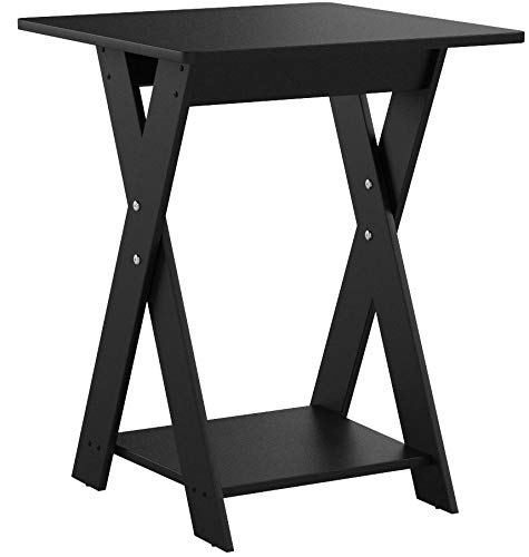 Furinno Modern Simplistic End Table Set, 2-Pack, Espresso