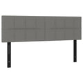 Vidaxl Adjustable Headboards, Dark Gray Fabric Cover, Wooden Legs, Back Support, Two-Piece Set For Bed Frame, Easy Assembly