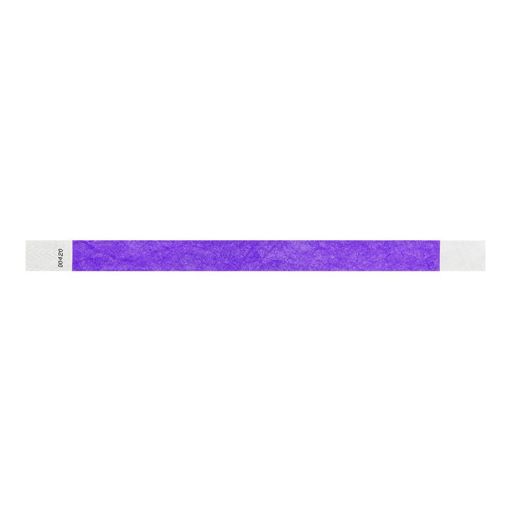 Wristco Purple Tyvek Wristbands For Events - 100 Count - Security Cuts & Tamper-Proof Design To Prevent Reuse - Premium-Grade Br