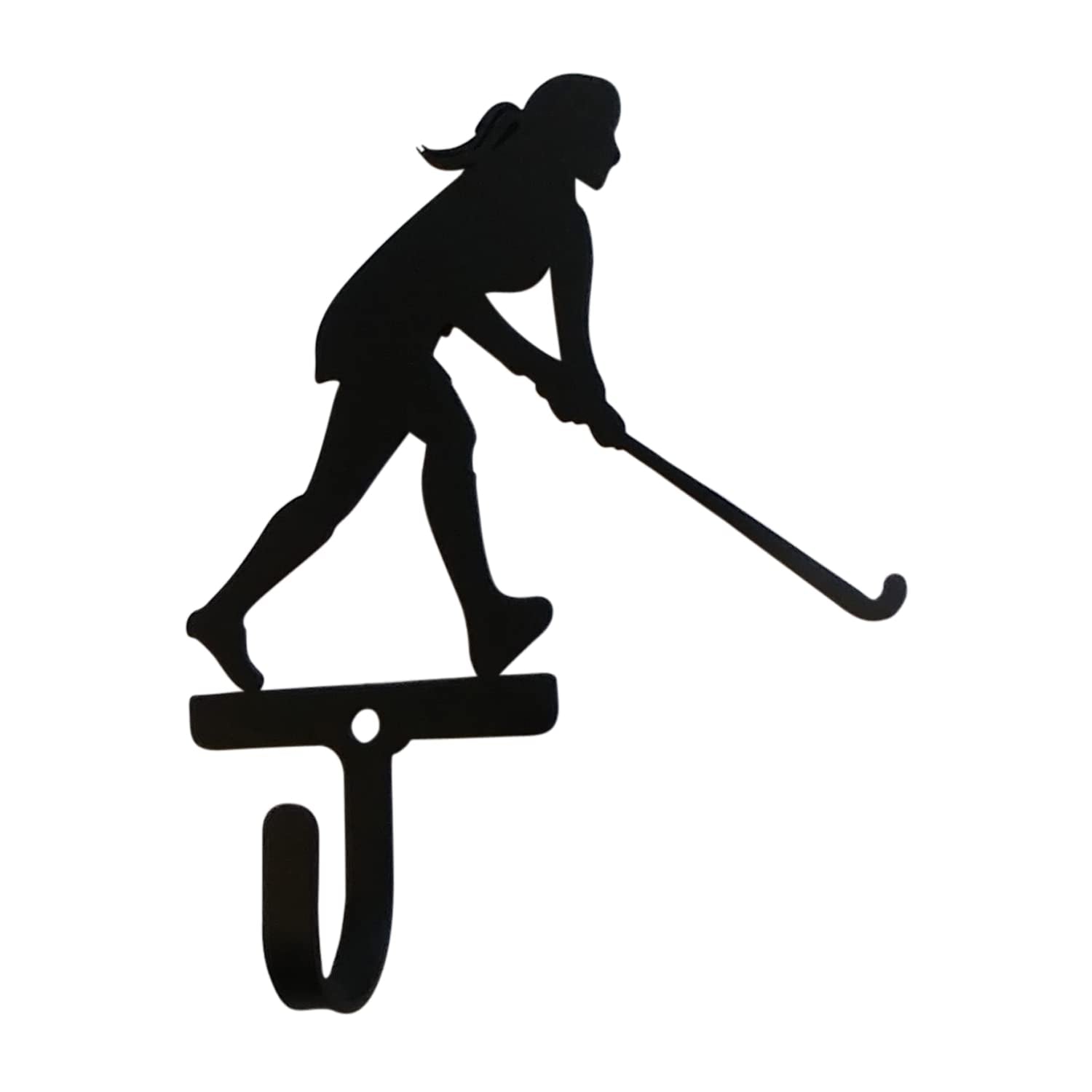 Village Wrought Iron Field Hockey Wall Hook Decorative Small