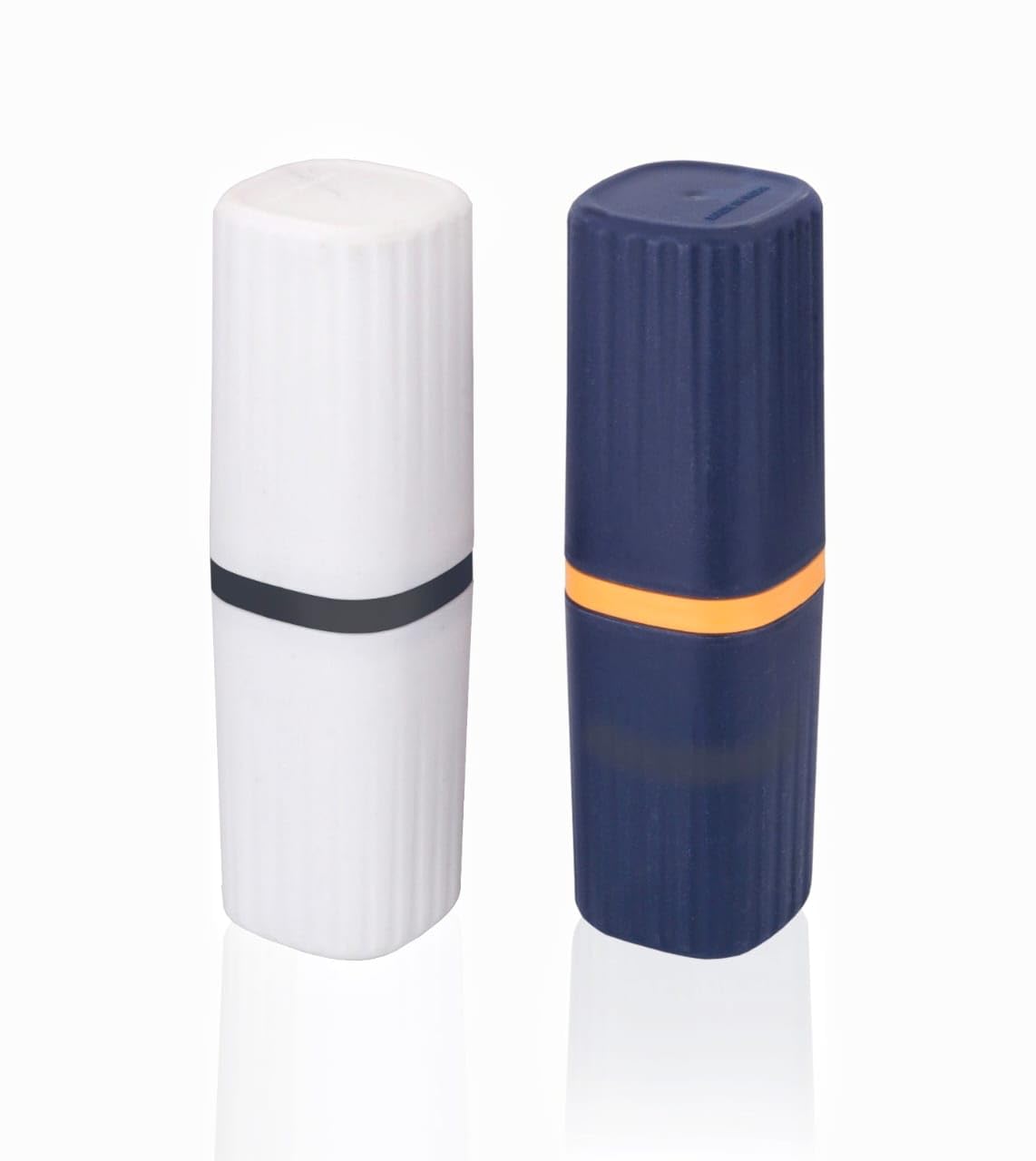 Ality Capsule Shape Travel Toothbrush Toothpaste Case Holder Portable Toothbrush Storage Plastic Toothbrush Holder (Pack of 2)