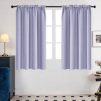 Deconovo Blackout Curtains For Bedroom–Thermal Insulated, Noise-Reducing, Energy-Efficient Drapes For Privacy & Soundproofing–Ideal For Parents, Seniors–42W X 45L Inch, Light Purple, 2 Panels