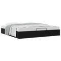 vidaXL Ottoman Bed Frame Black King Size Faux Leather