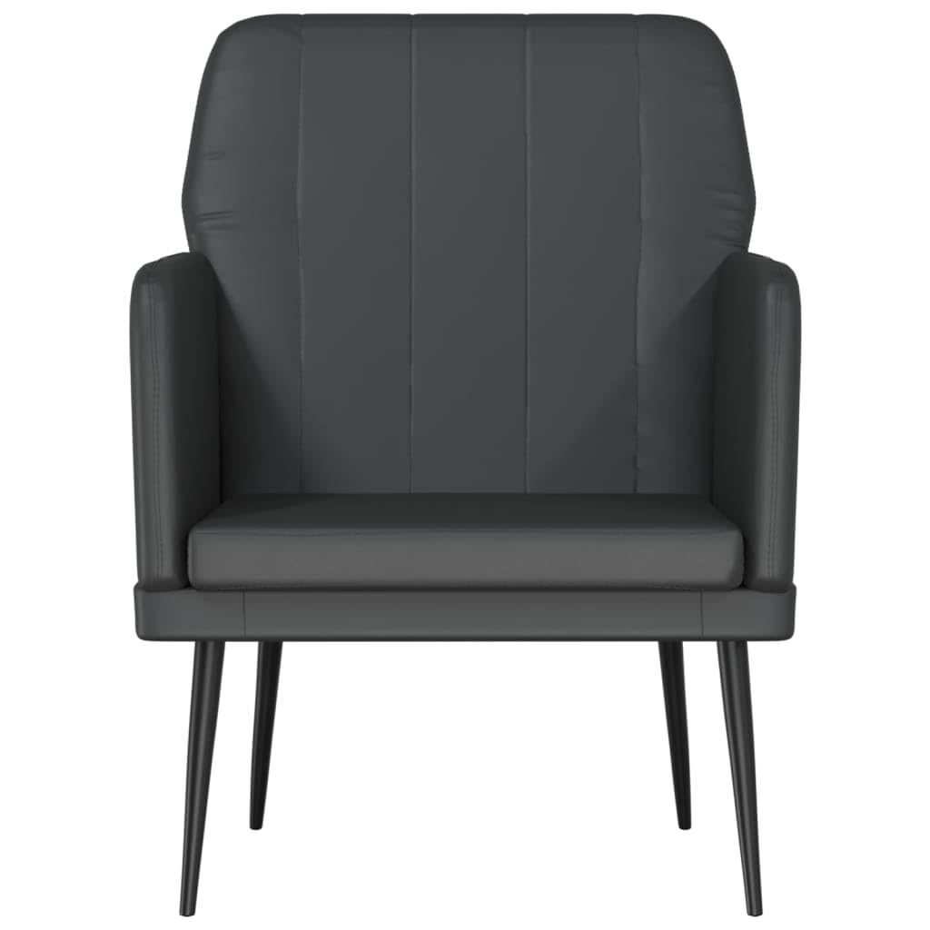 Bussandri Exclusive - Armchair 61x78x80cm artificial leather black