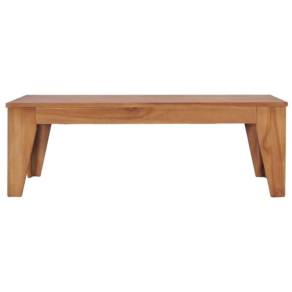 vidaXL Rectangular Solid Teak Wood Coffee Table - Thumbnail 3