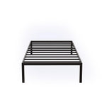 East West Furniture NWTBBLK Norwich Modern Bed Frame with 4 Hardwood Legs - Magnificent Bed in Powder Coating Black Color