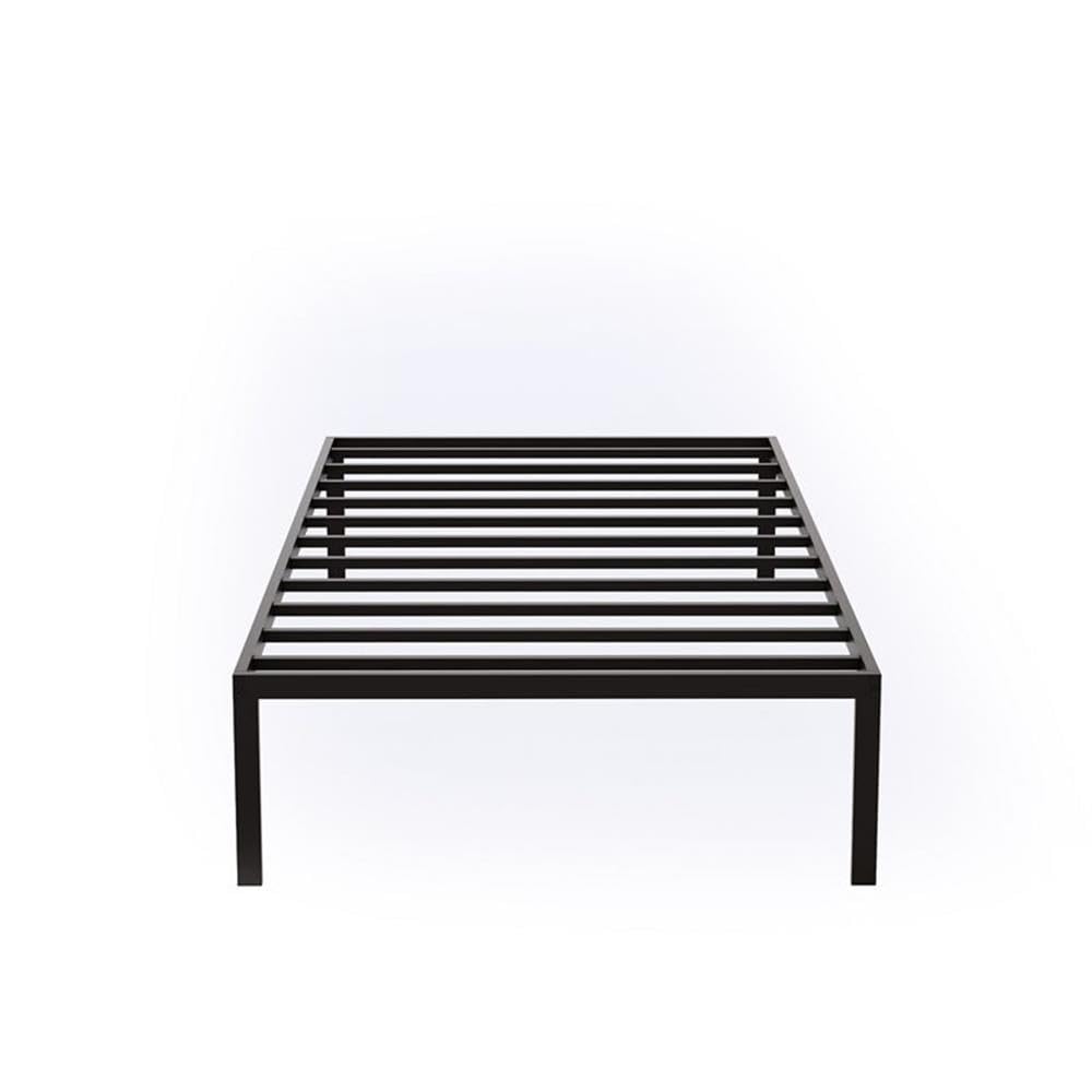 East West Furniture NWTBBLK Norwich Modern Bed Frame with 4 Hardwood Legs - Magnificent Bed in Powder Coating Black Color