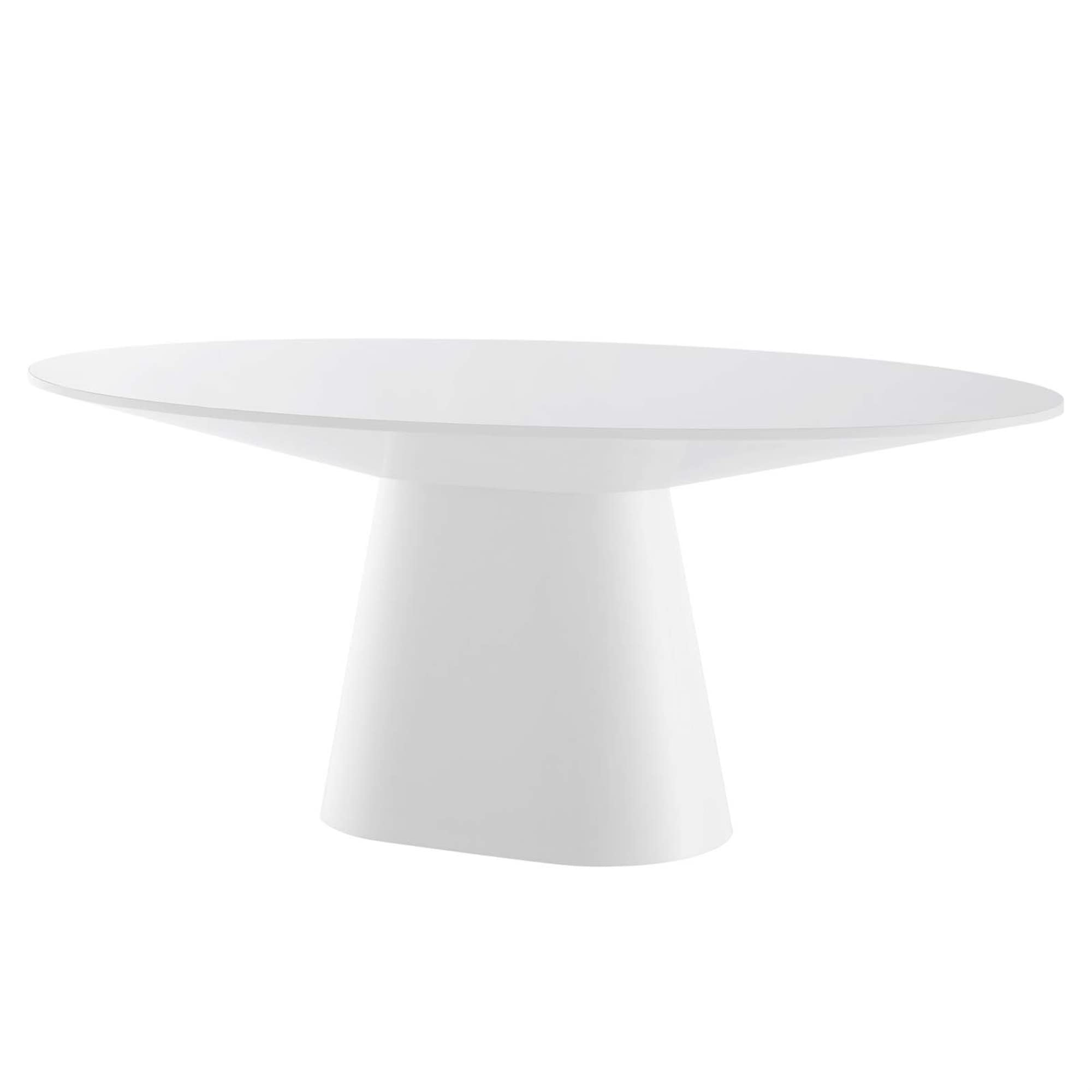 Modway Provision 75&Quot; Oval Mdf Wood Dining Table In White Finish