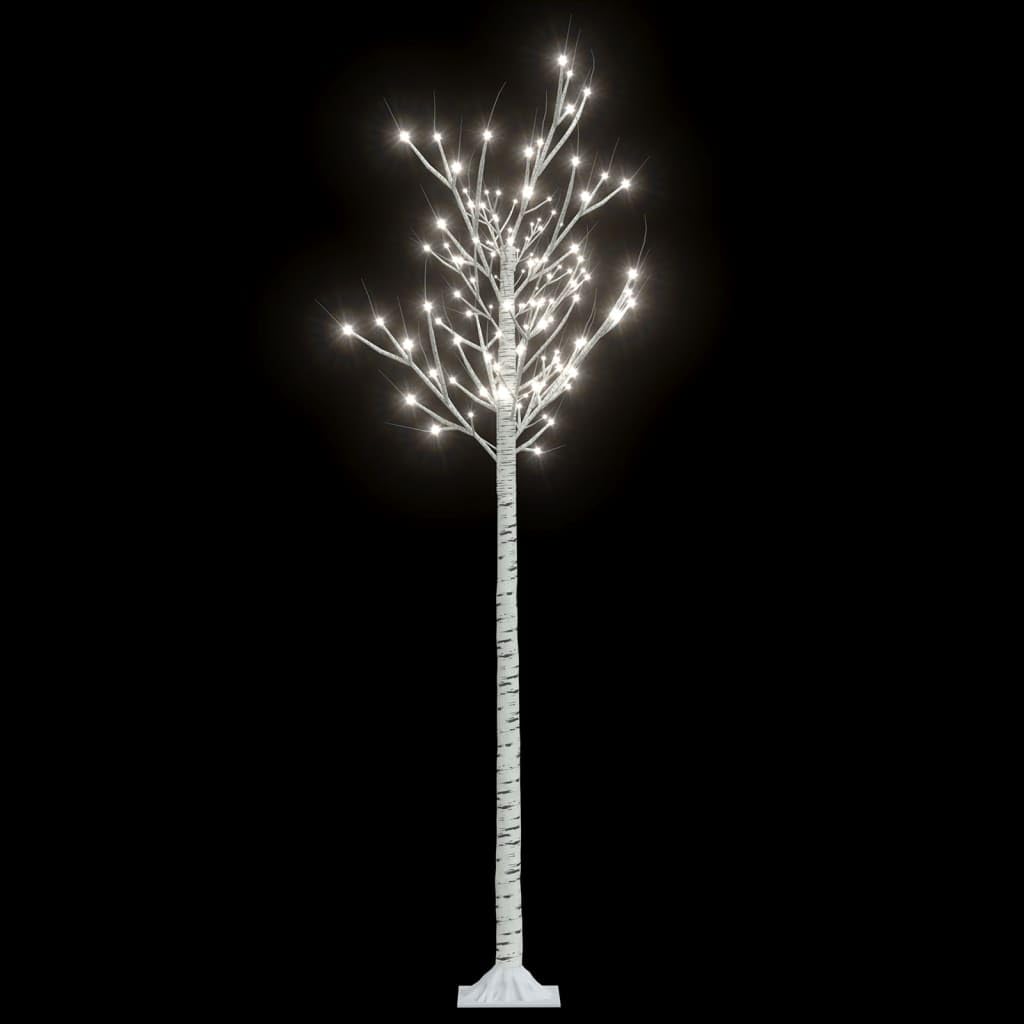 vidaXL Christmas Tree with 200 LEDs, 6 ft Cold White Willow, Indoor/Outdoor Use, Waterproof, 8 Lighting Modes, USB Powered