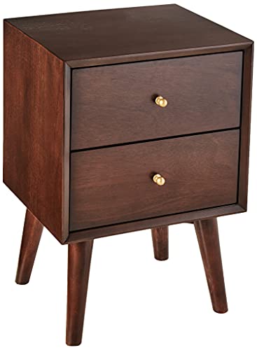 Alpine Furniture Flynn Nightstand, Walnut