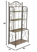 International Caravan 4-Tier Iron Indoor/Outdoor Bakers Rack (Bronze)