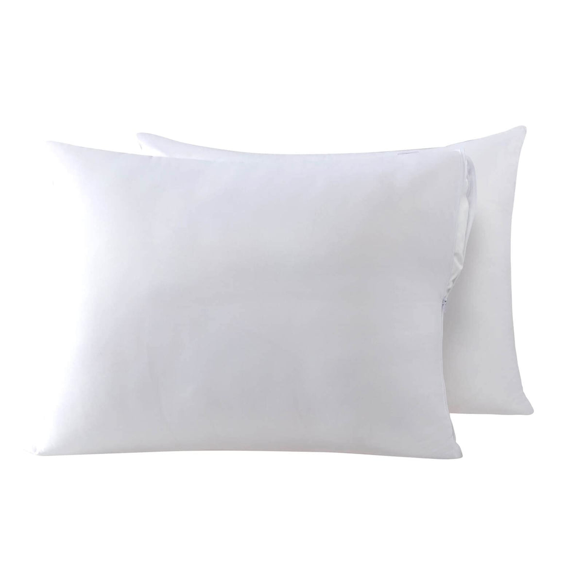 Cooling Bamboo Viscose Feather Proof Pillow Protectors With Zipper Standard Size Waterproof Down Proof Covers For Bed Pillows 2