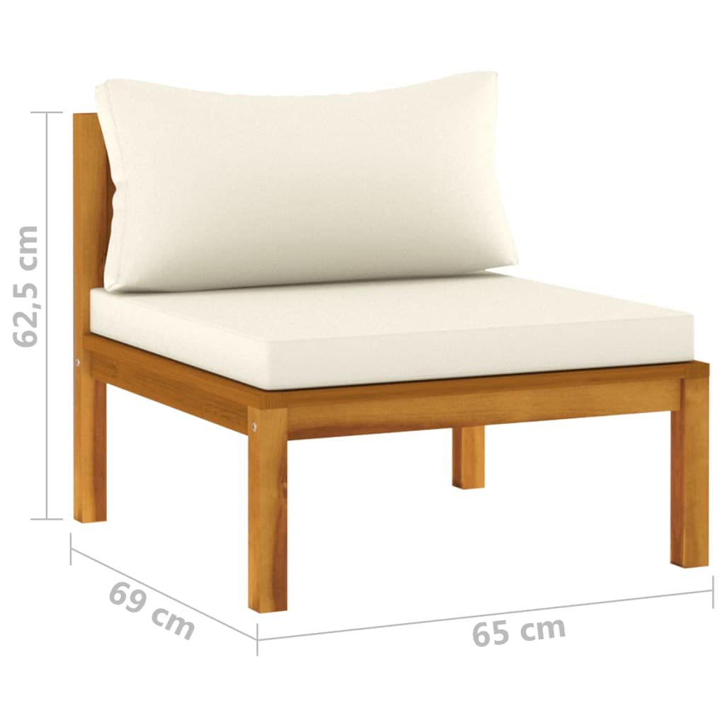 vidaXL Patio Lounge Set 8 Piece, Patio Furniture Set for Outdoor Garden, Sectional Sofa with Cushions, Corner Sofa, Retro Style, Solid Wood Acacia