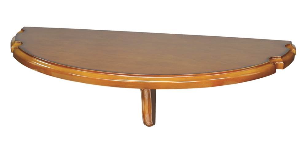 Ram Game Room Half Moon Wall Pub Table With Cue Rests, Chestnut