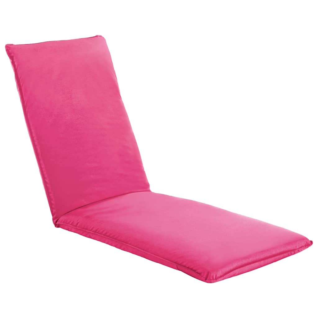vidaXL Pink Folding Sunlounger – Durable 600D Oxford Fabric – 5-Level Adjustable Lounger - Easy Storage - Ideal for Garden or Beach use - Steel Frame for Stability