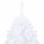 Vidaxl 8 Ft Green Artificial Christmas Tree With Extra-Thick Branches - Lifelike Pvc Christmas Tree With Sturdy Metal Stand - Indoor & Outdoor Use