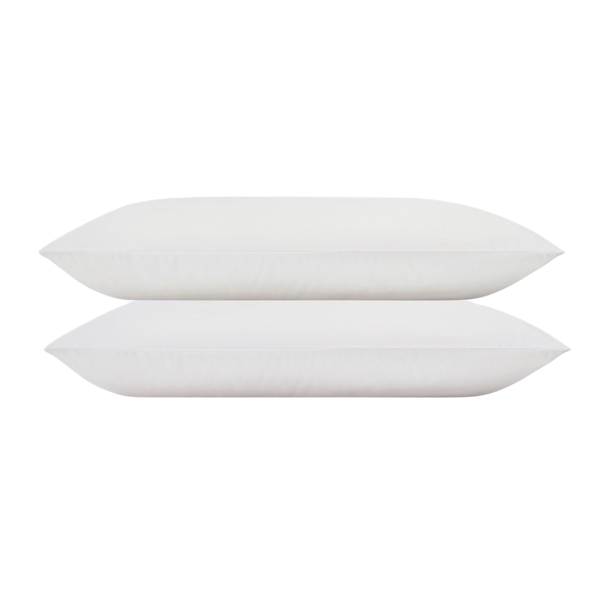 RejuveNite American Talalay Latex Pillows - Medium Support, Standard High Profile, Dual Set - 100% Cotton Sateen Covers - Made i