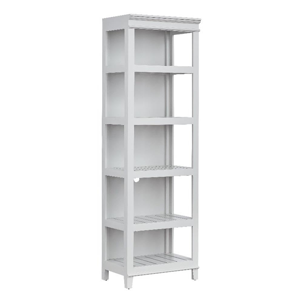 Progressive Furniture Gray Reagan Wood Entertainment Pier Unit in Dove