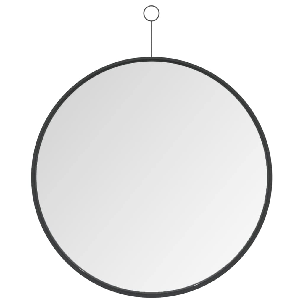 vidaXL Hanging Mirror with Hook Black 19.7&quot;