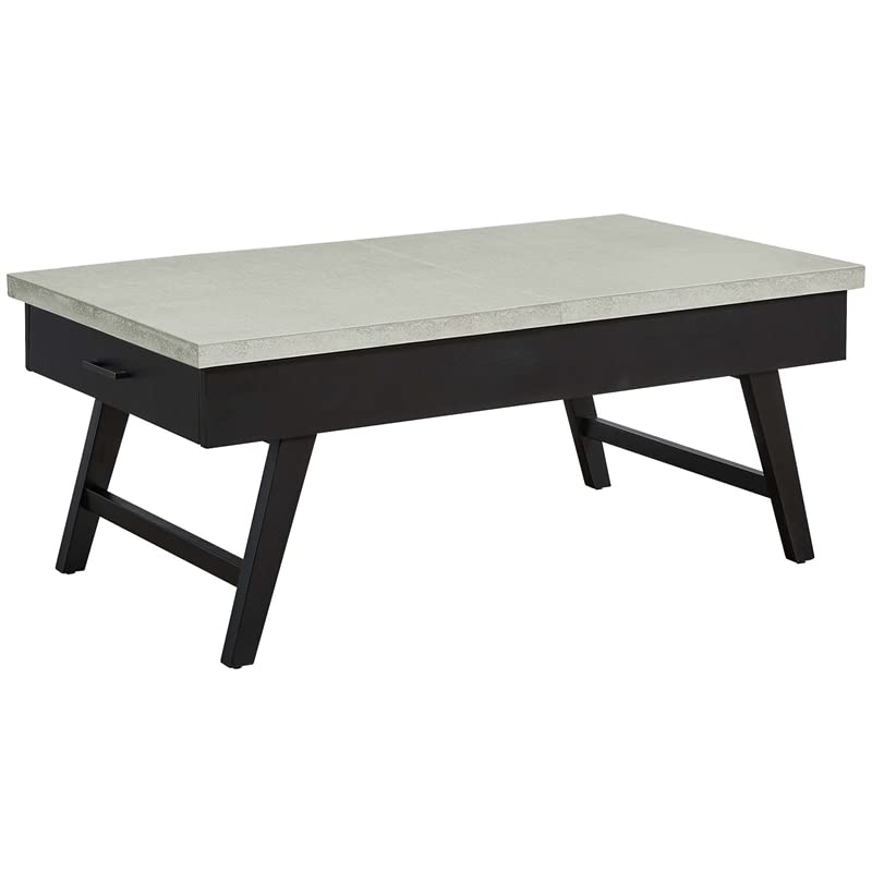 Progressive Furniture Jackson II Lift-Top Cocktail Table, Concrete Gray/Black