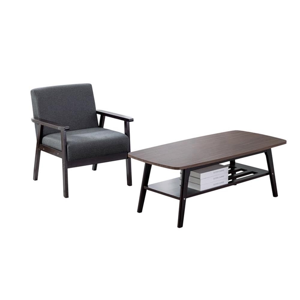 Lilola Home Bahamas Espresso Coffee Table and Chair Set