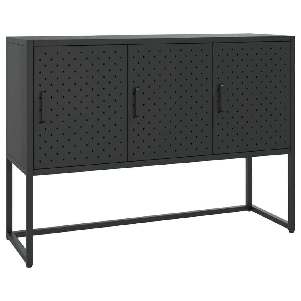 vidaXL Sideboard Black 41.3&quot;x13.8&quot;x29.5&quot; Steel