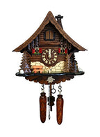 Alexander Taron 471Qm Engstler Battery-Operated Cuckoo Clock-Full Size-9.75" H X 10" W X 6.5" D, Brown