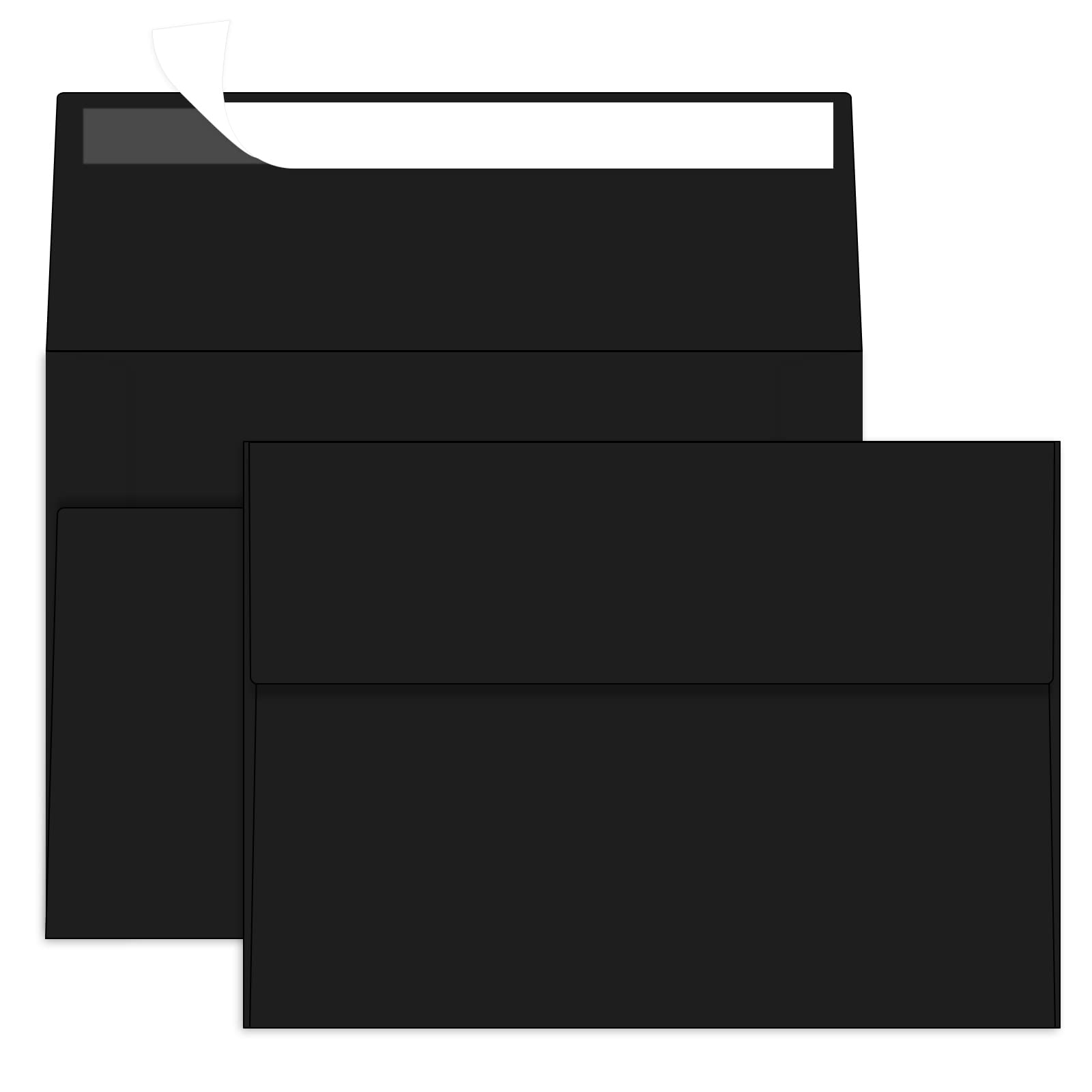 Rinrda 4X6 Envelopes For Invitation, A6 Black Envelope 4.75 X 6.5 Inch, Self Seal For A6 Cards, Weddings, Greeting Cards, Baby S
