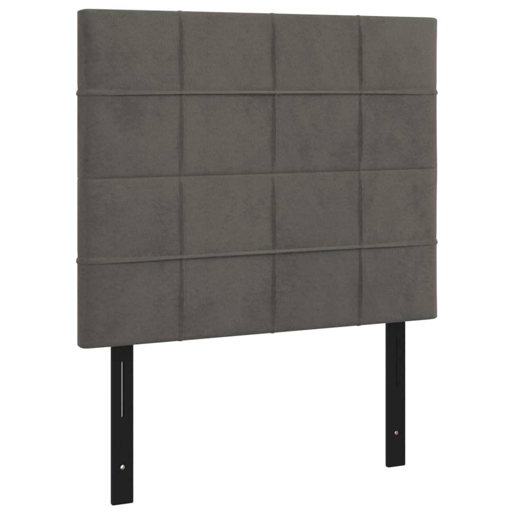 Vidaxl Chic Dark Gray Velvet Headboards, Set Of 2, Engineered Wood And Solid Larch Frame, Plush Velvet Upholstery, Easy To Clean, Stylish Design