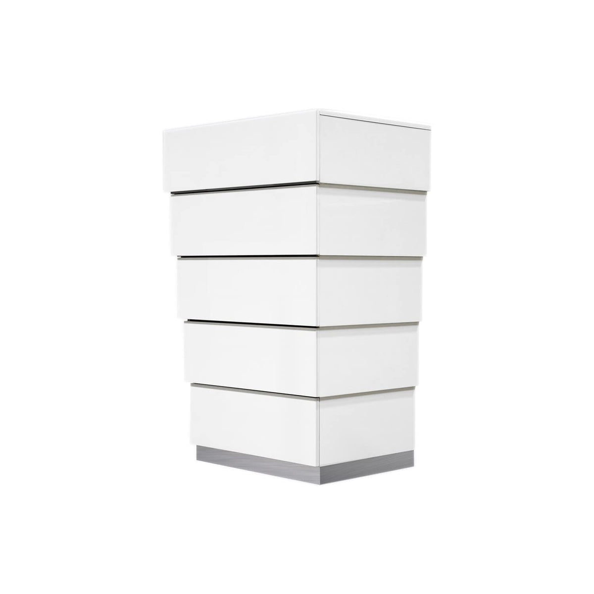 Best Master Furniture Florence White Modern 5-Drawer Chest