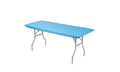 Kwik-Covers 8' Rectangle Plastic Table Covers 30' X 96', Bundle Of 5 (Light Blue)