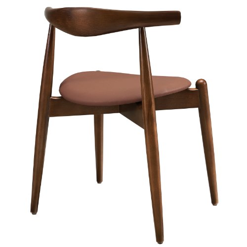 Modway Stalwart Dining Chair, Dark Walnut Tan