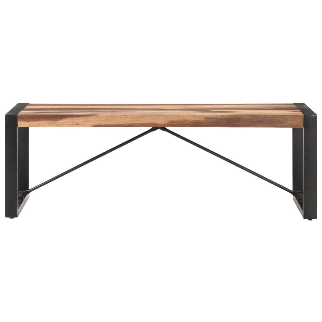 vidaXL Industrial Coffee Table with Solid Wood Construction and Sheesham Finish, 47.2&quot;x23.6&quot;x15.7&quot; Size, Serves as Coffee Table, Accent Table, or Living Room Table
