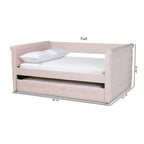 Baxton Studio Amaya Modern and Contemporary Fabric Upholstered Full Size Daybed with Trundle