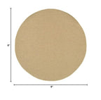 HomeRoots Polypropylene 8’ Round Solid Sand Beige Indoor Outdoor Area Rug
