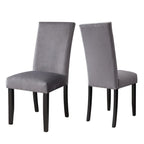 Steve Silver Furniture Napoli 6pc Grey Marble Dining Table Set, Transitional Design, 64" Grey Marble Table w/ 4 Velvet Side Chairs w/Matching Velvet Bench, Dining Room, 64" L x 38" W x 30" H, Grey