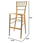 Commercial Seating Products European Gold Wood Dining Bar Stool Chairs