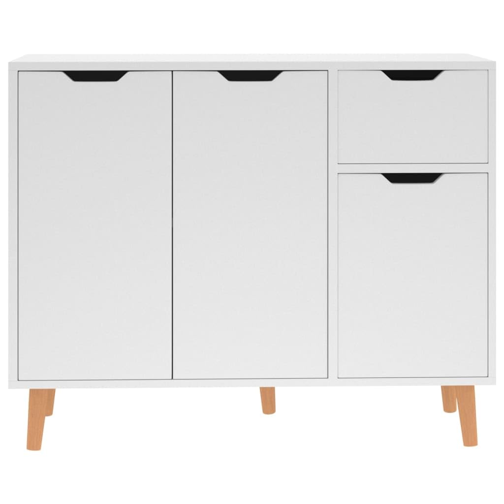 vidaXL Sideboard White 39.4&quot;x11.8&quot;x41.3&quot; Chipboard