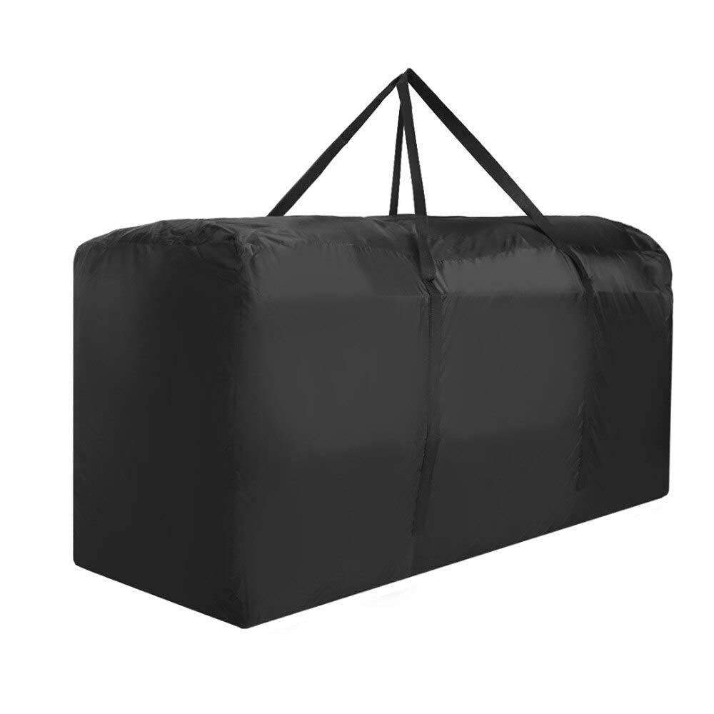 Ihomepark Extra Large Patio Cushion Cover, 68 X 30 X 20 Inch Black Outdoor Furniture Seat Cushion Storage Bag, Water Resistant R