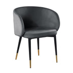 Best Master Furniture Rustic Velvet Upholstered Dining Chair Grey