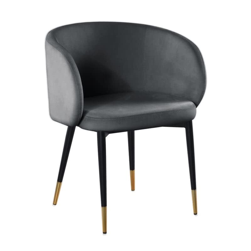 Best Master Furniture Rustic Velvet Upholstered Dining Chair Grey
