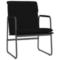 vidaXL Stylish Modern Lounge Chair - 21.7"x25.2"x31.5" Comfy Faux Leather in Elegant Black, Ideal for Relaxation & Home Decor