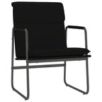 vidaXL Stylish Modern Lounge Chair - 21.7"x25.2"x31.5" Comfy Faux Leather in Elegant Black, Ideal for Relaxation & Home Decor