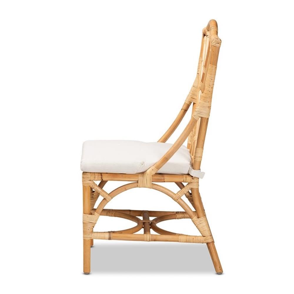 Baxton Studio Sonia Modern and Contemporary Natural Finished Rattan Dining Chair