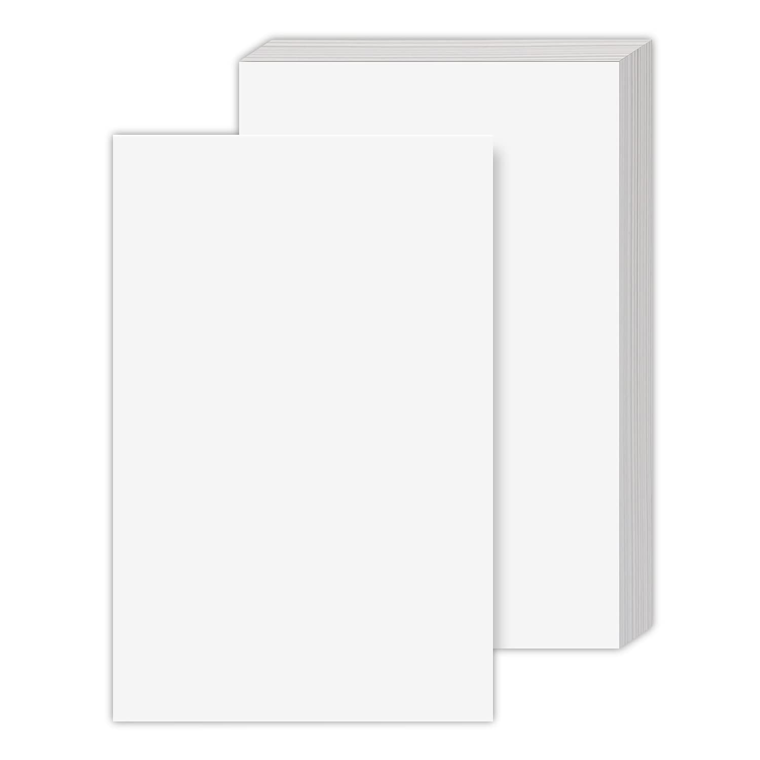 White Heavyweight Cover Stock | Extra Thick And Durable 110Lb Cover (297 Gsm) - Smooth Finish | For Arts And Crafts, Postcards,